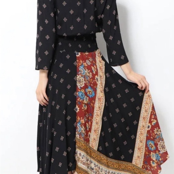 NWT DESIGUAL Women’s Gelia Bohemian Handkerchief Midi Dress Size 40 US 6 - Picture 7 of 10